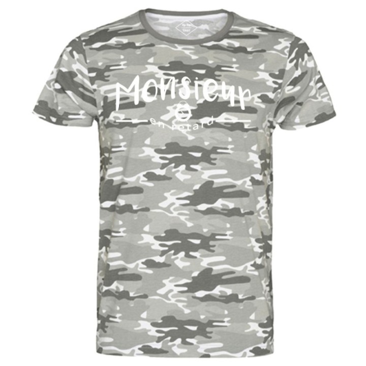Tip Top Tshirt - T-shirt Homme Monsieur en retard - Made in France