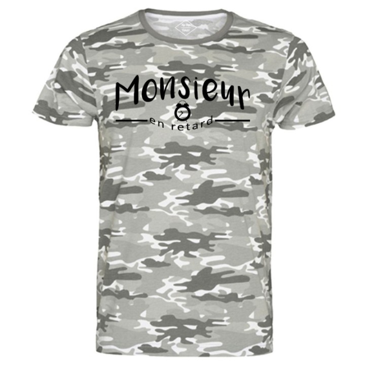 Tip Top Tshirt - T-shirt Homme Monsieur en retard - Made in France