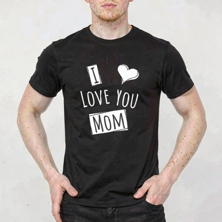 Tip Top Tshirt - T-shirt Homme I love you Mom - Made in France