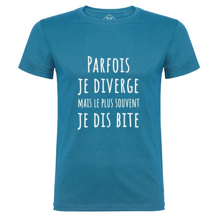 Tip Top Tshirt - T-shirt Homme Parfois je diverge - Made in France