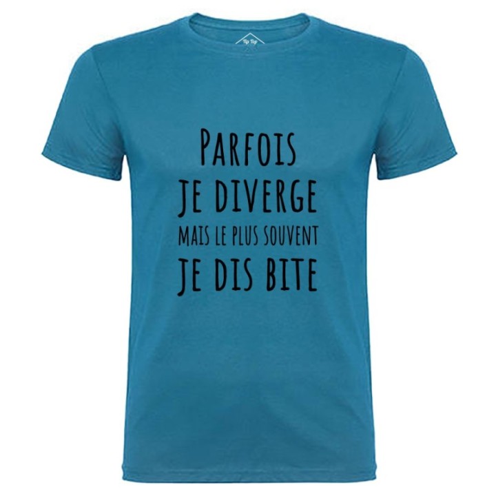 Tip Top Tshirt - T-shirt Homme Parfois je diverge - Made in France