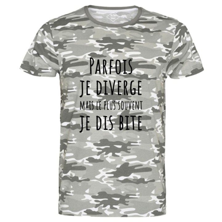Tip Top Tshirt - T-shirt Homme Parfois je diverge - Made in France