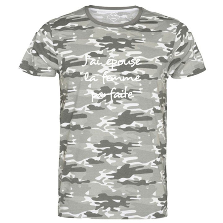 Tip Top Tshirt - T-shirt Homme J'ai épousé la femme parfaite - Made in France