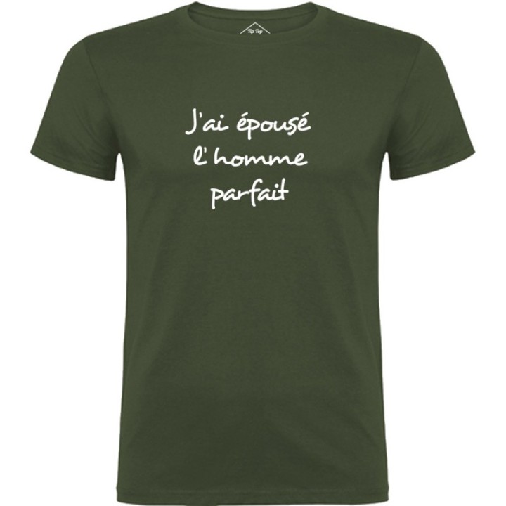 Tip Top Tshirt - T-shirt Homme J'ai épousé l'homme parfait - Made in France