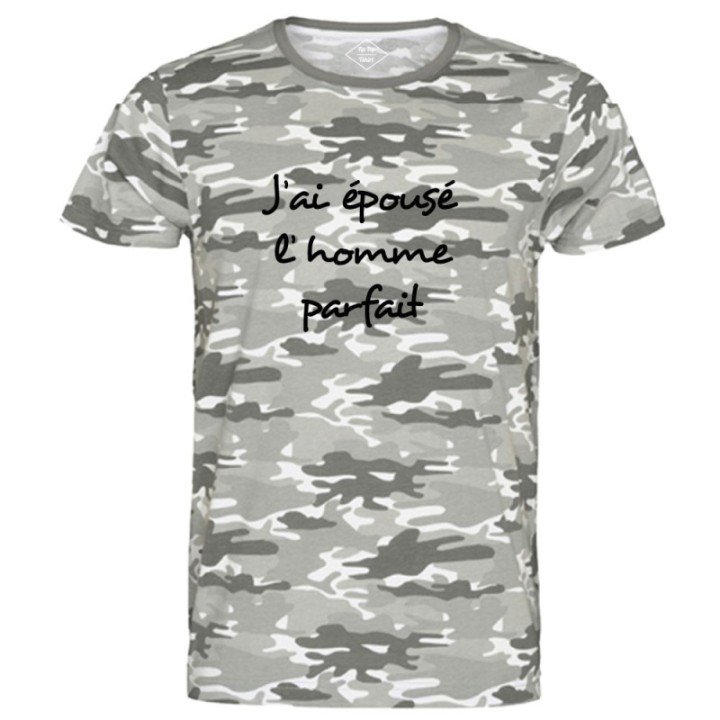 Tip Top Tshirt - T-shirt Homme J'ai épousé l'homme parfait - Made in France