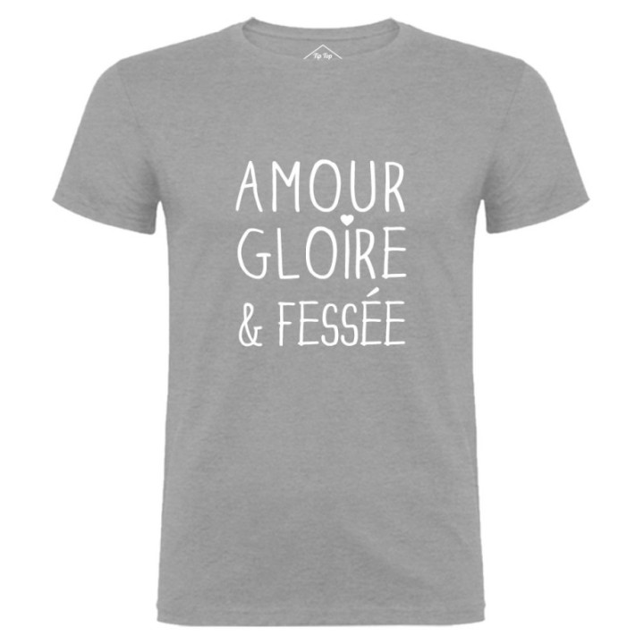Tip Top Tshirt - T-shirt Homme Amour Gloire et Fessée - Made in France
