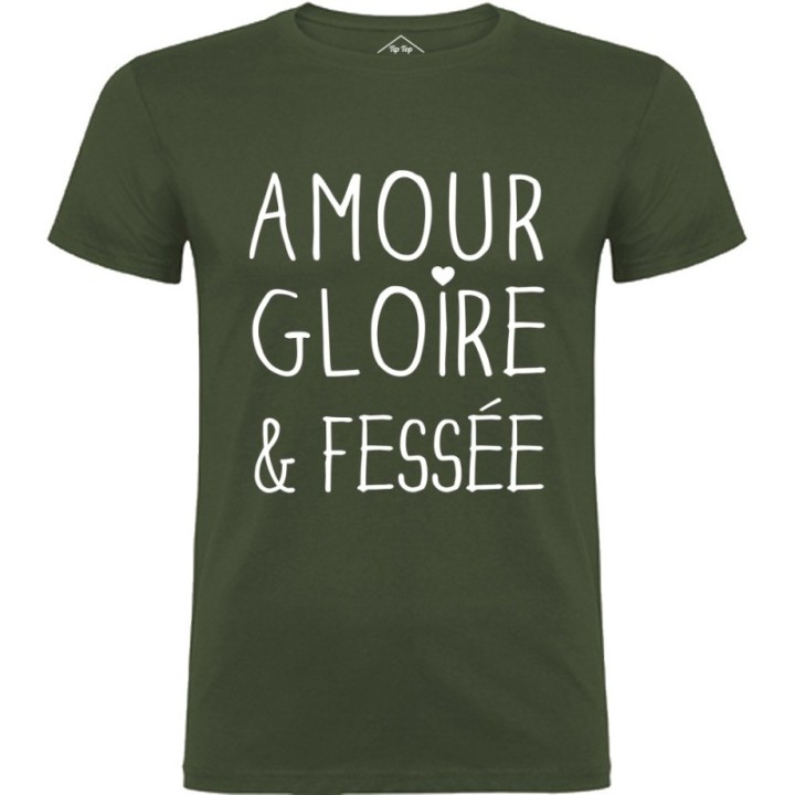 Tip Top Tshirt - T-shirt Homme Amour Gloire et Fessée - Made in France