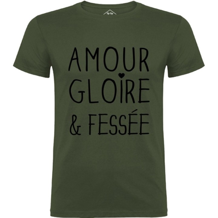 Tip Top Tshirt - T-shirt Homme Amour Gloire et Fessée - Made in France