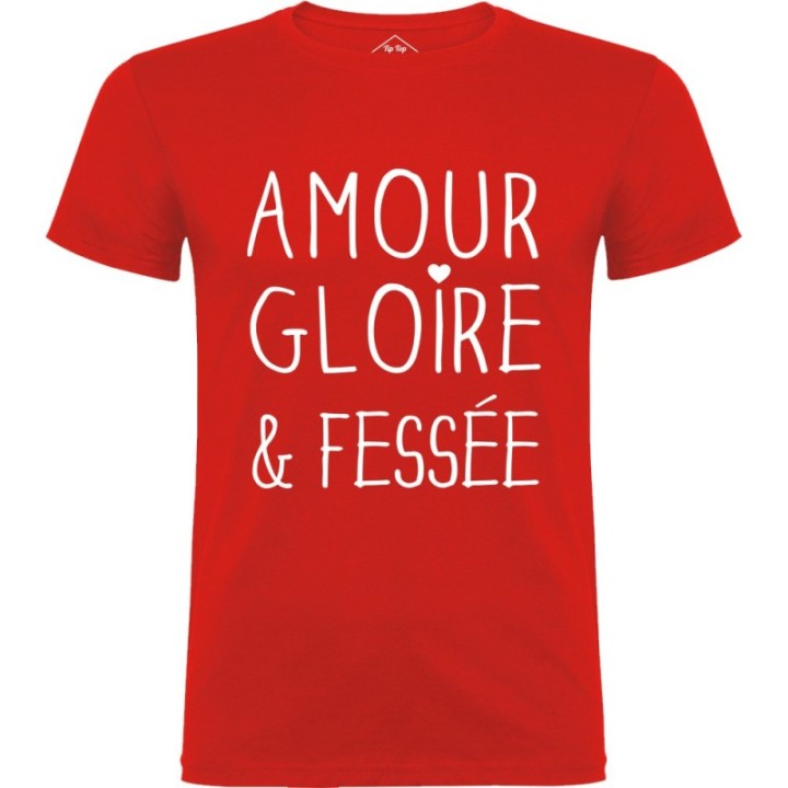 Tip Top Tshirt - T-shirt Homme Amour Gloire et Fessée - Made in France
