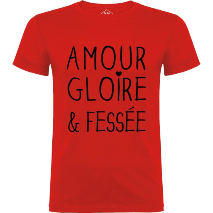 Tip Top Tshirt - T-shirt Homme Amour Gloire et Fessée - Made in France
