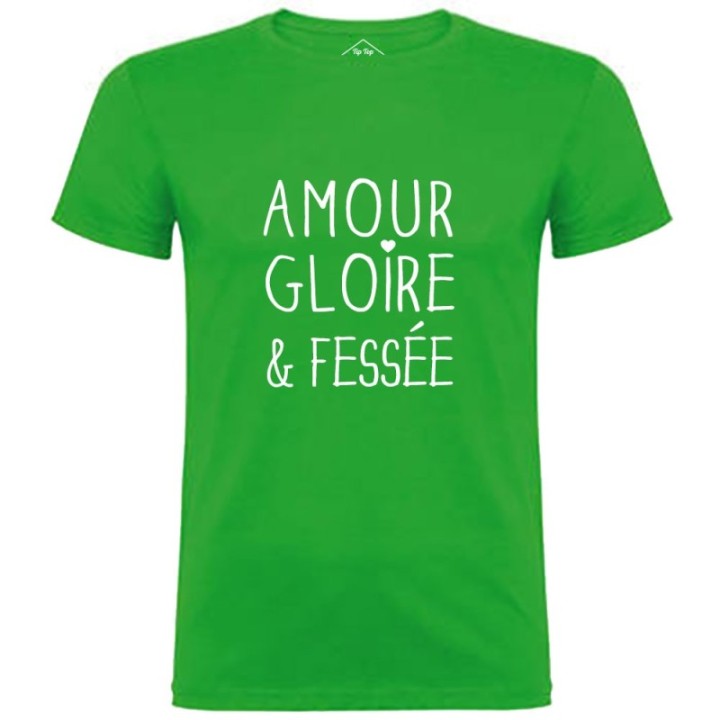 Tip Top Tshirt - T-shirt Homme Amour Gloire et Fessée - Made in France