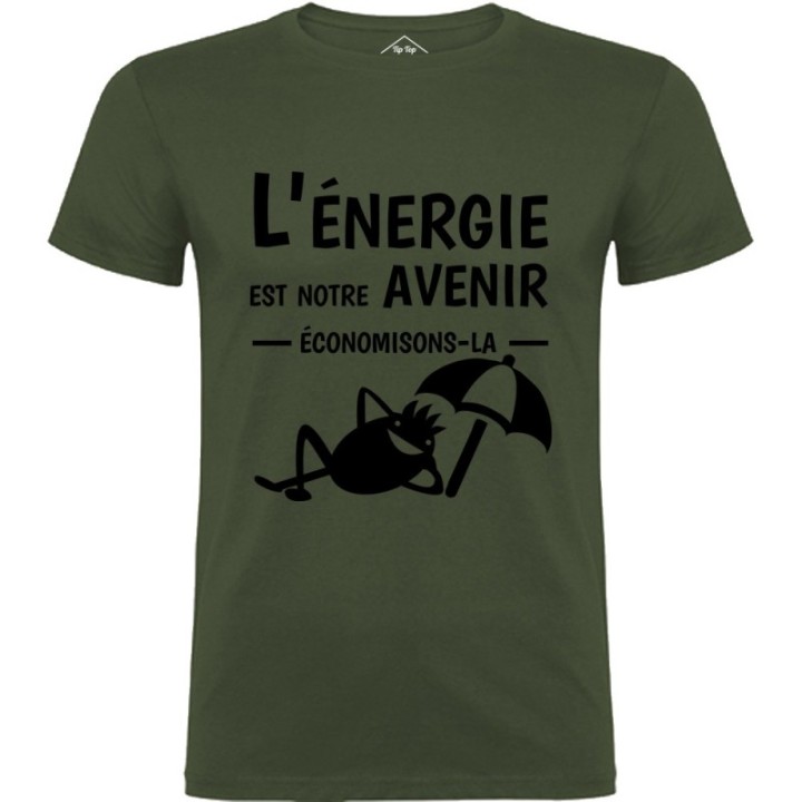 Tip Top Tshirt - T-shirt Homme L'énergie est notre avenir - Made in France