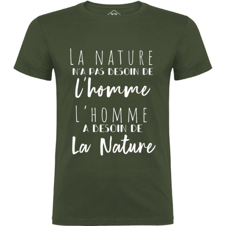 Tip Top Tshirt - T-shirt Homme L'homme et la nature - Made in France