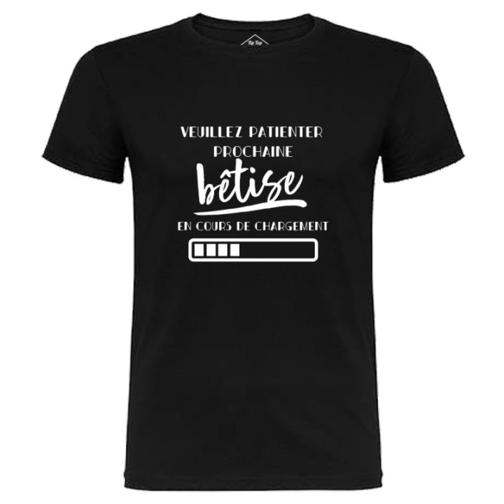 Tip Top Tshirt - T-shirt Homme Bêtise en cours de chargement - Made in France