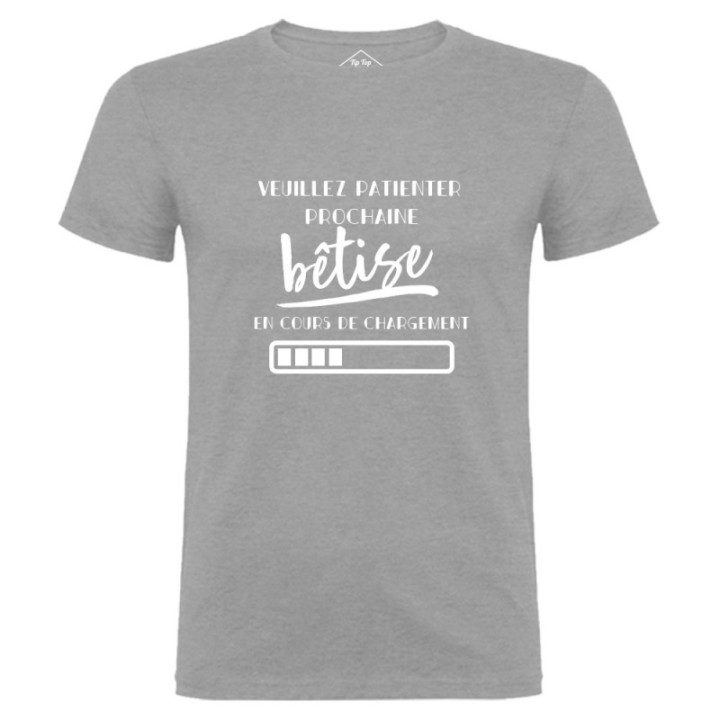 Tip Top Tshirt - T-shirt Homme Bêtise en cours de chargement - Made in France