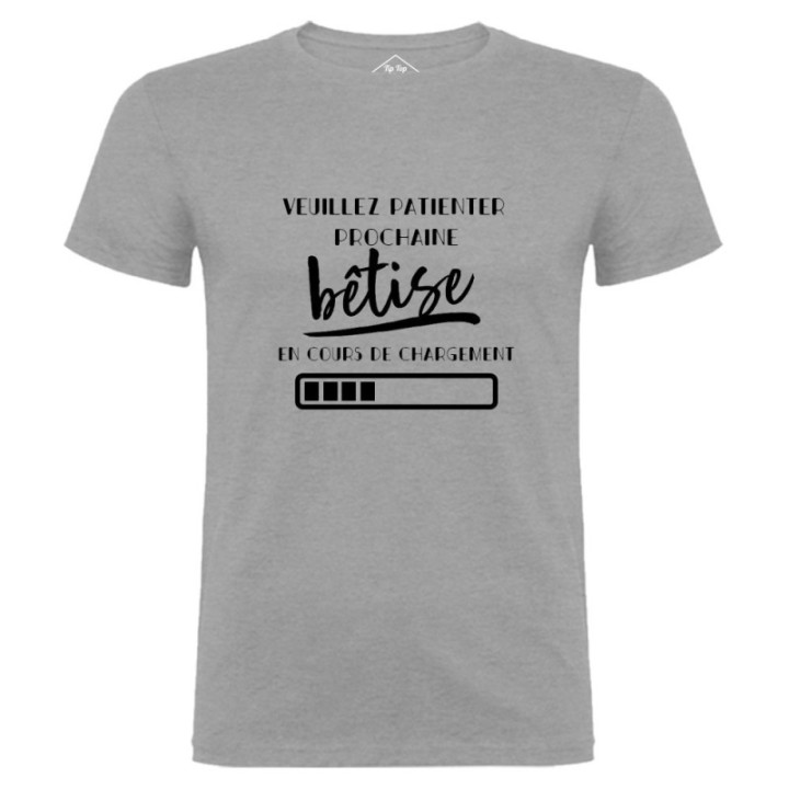 Tip Top Tshirt - T-shirt Homme Bêtise en cours de chargement - Made in France