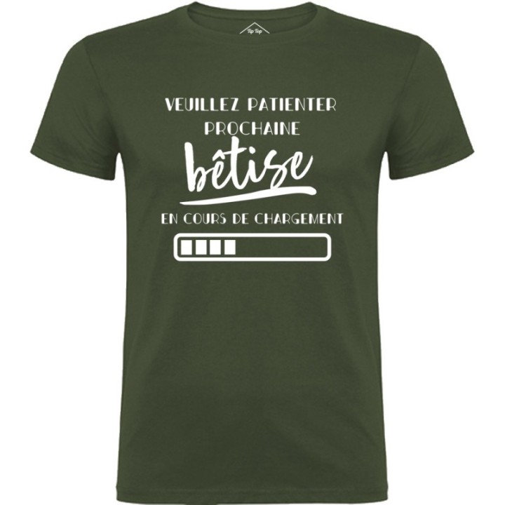 Tip Top Tshirt - T-shirt Homme Bêtise en cours de chargement - Made in France