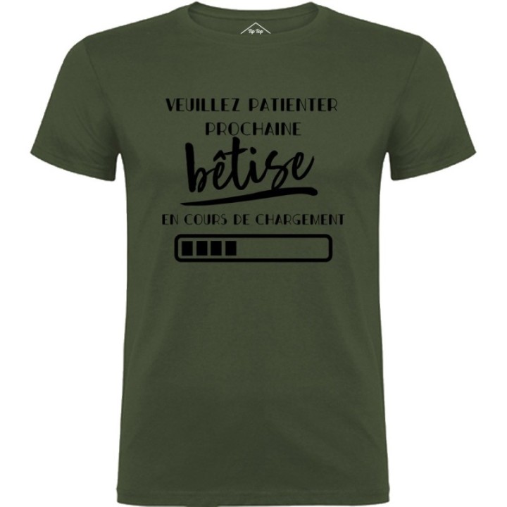 Tip Top Tshirt - T-shirt Homme Bêtise en cours de chargement - Made in France