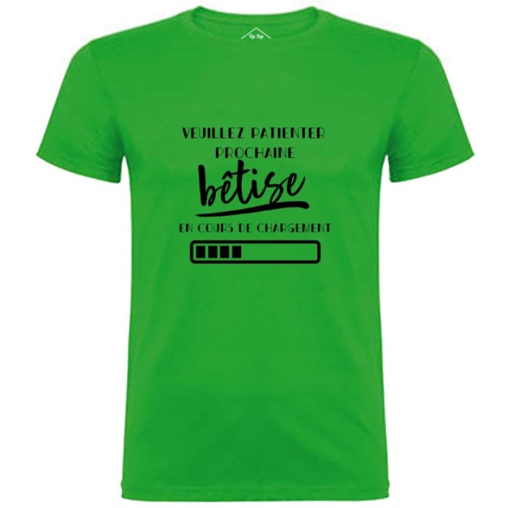 Tip Top Tshirt - T-shirt Homme Bêtise en cours de chargement - Made in France