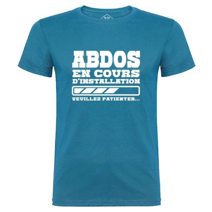 Tip Top Tshirt - T-shirt Homme Abdos en cours d'installation - Made in France