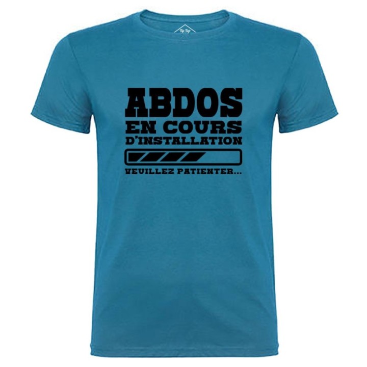 Tip Top Tshirt - T-shirt Homme Abdos en cours d'installation - Made in France