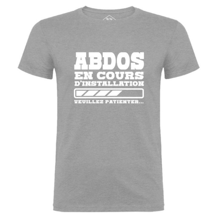 Tip Top Tshirt - T-shirt Homme Abdos en cours d'installation - Made in France