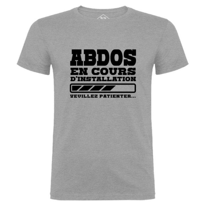 Tip Top Tshirt - T-shirt Homme Abdos en cours d'installation - Made in France