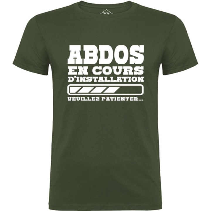 Tip Top Tshirt - T-shirt Homme Abdos en cours d'installation - Made in France
