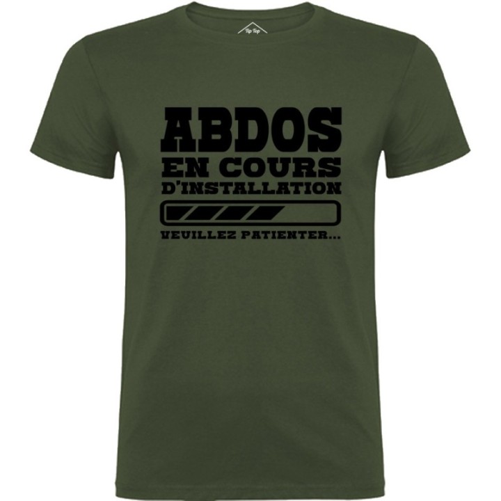 Tip Top Tshirt - T-shirt Homme Abdos en cours d'installation - Made in France
