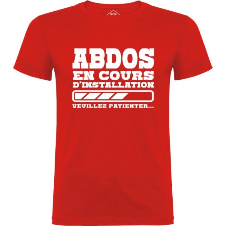 Tip Top Tshirt - T-shirt Homme Abdos en cours d'installation - Made in France