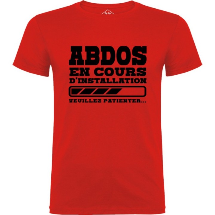 Tip Top Tshirt - T-shirt Homme Abdos en cours d'installation - Made in France