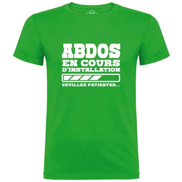 Tip Top Tshirt - T-shirt Homme Abdos en cours d'installation - Made in France