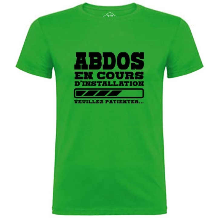 Tip Top Tshirt - T-shirt Homme Abdos en cours d'installation - Made in France