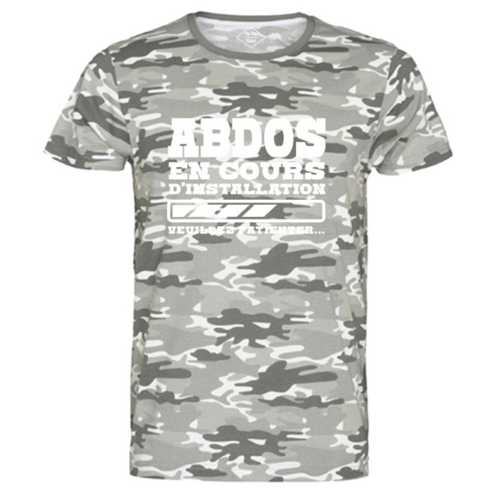 Tip Top Tshirt - T-shirt Homme Abdos en cours d'installation - Made in France