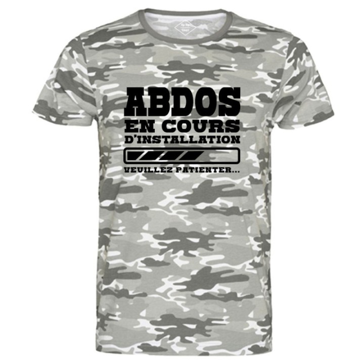 Tip Top Tshirt - T-shirt Homme Abdos en cours d'installation - Made in France