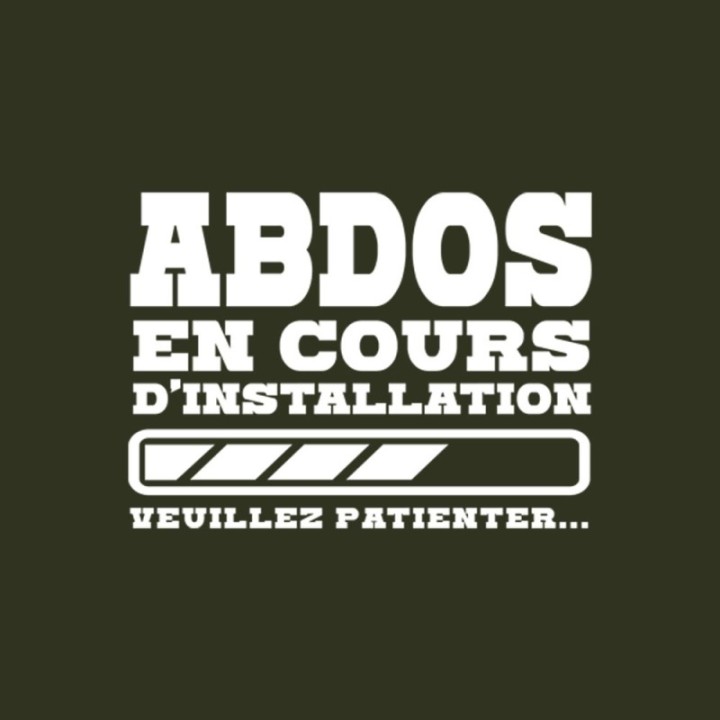Tip Top Tshirt - T-shirt Homme Abdos en cours d'installation - Made in France
