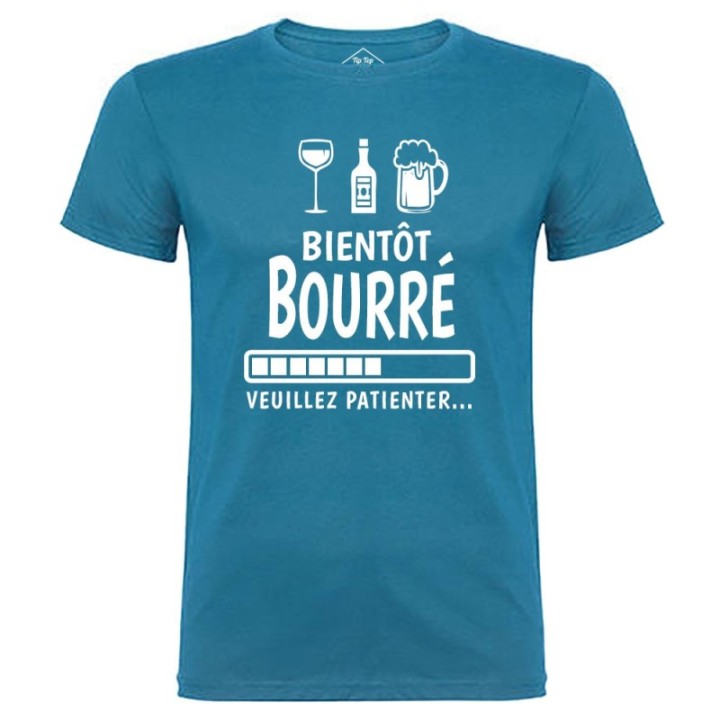 Tip Top Tshirt - T-shirt Homme Bientôt bourré - Made in France