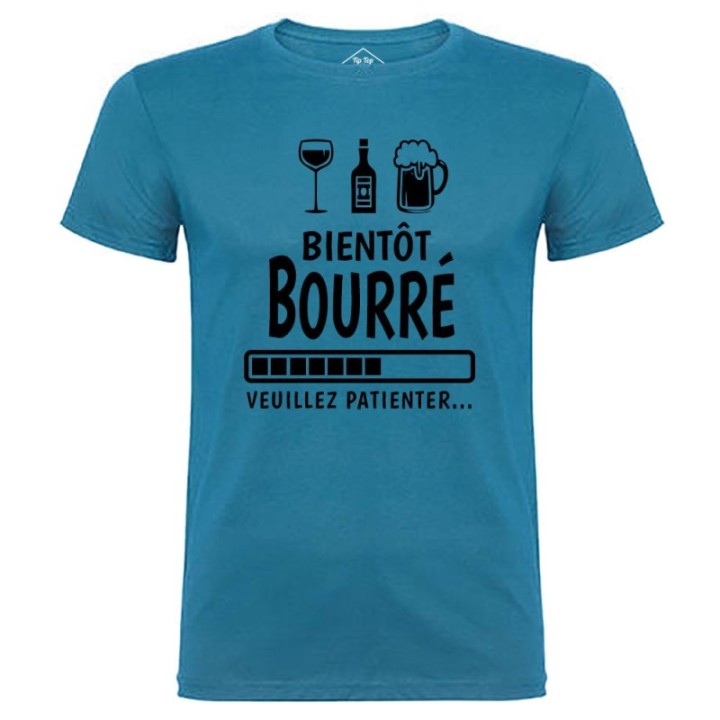 Tip Top Tshirt - T-shirt Homme Bientôt bourré - Made in France