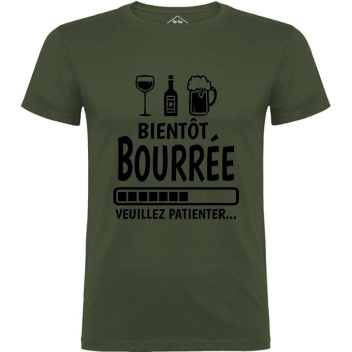 Tip Top Tshirt - T-shirt Homme Bientôt bourré - Made in France