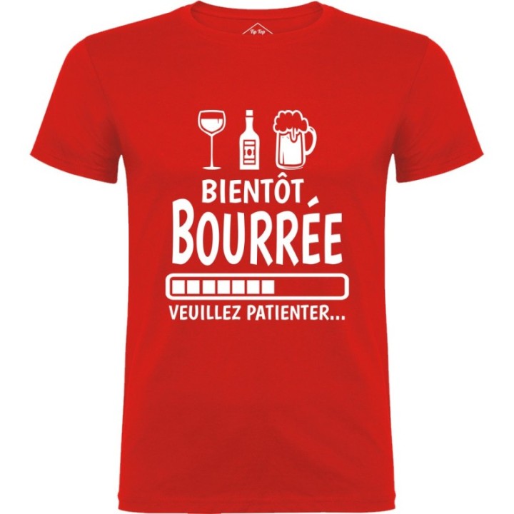 Tip Top Tshirt - T-shirt Homme Bientôt bourré - Made in France