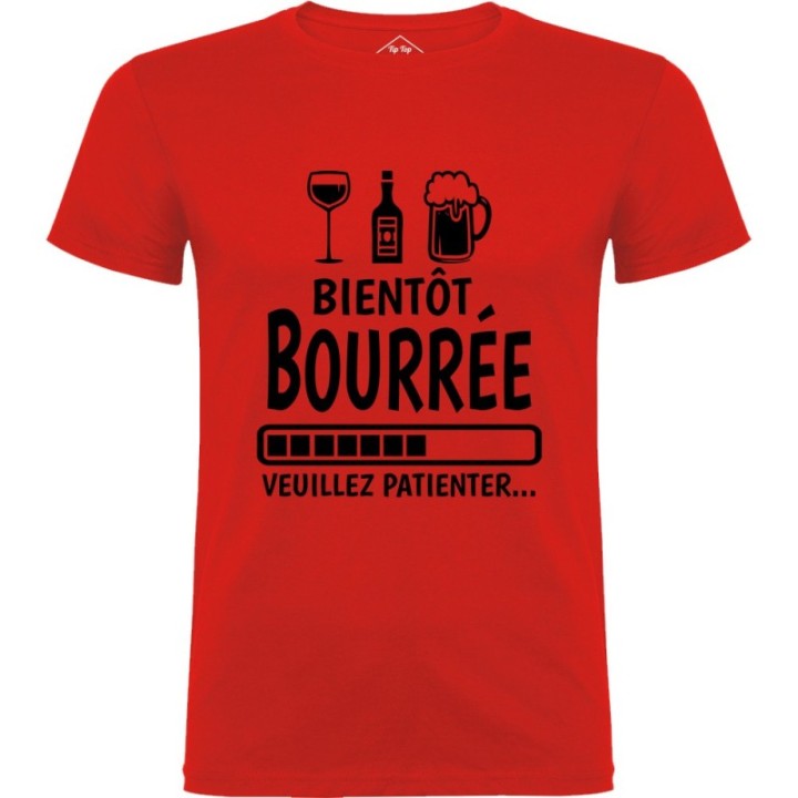 Tip Top Tshirt - T-shirt Homme Bientôt bourré - Made in France