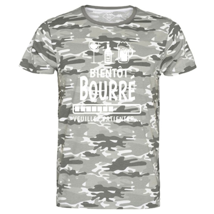 Tip Top Tshirt - T-shirt Homme Bientôt bourré - Made in France