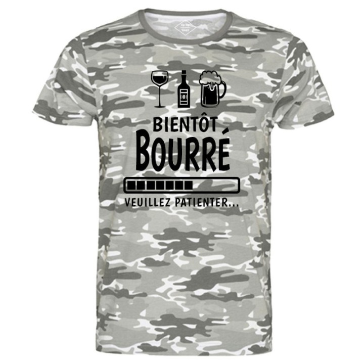 Tip Top Tshirt - T-shirt Homme Bientôt bourré - Made in France