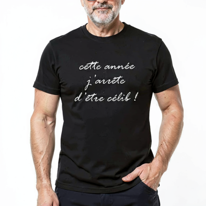 Tip Top Tshirt - T-shirt Homme J'arrête d'être célib ! - Made in France