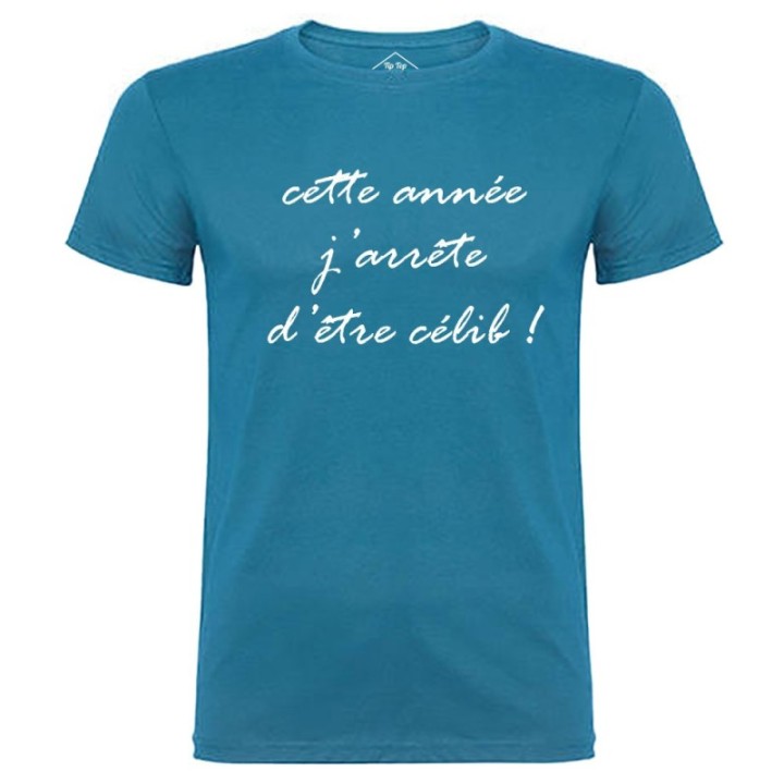 Tip Top Tshirt - T-shirt Homme J'arrête d'être célib ! - Made in France