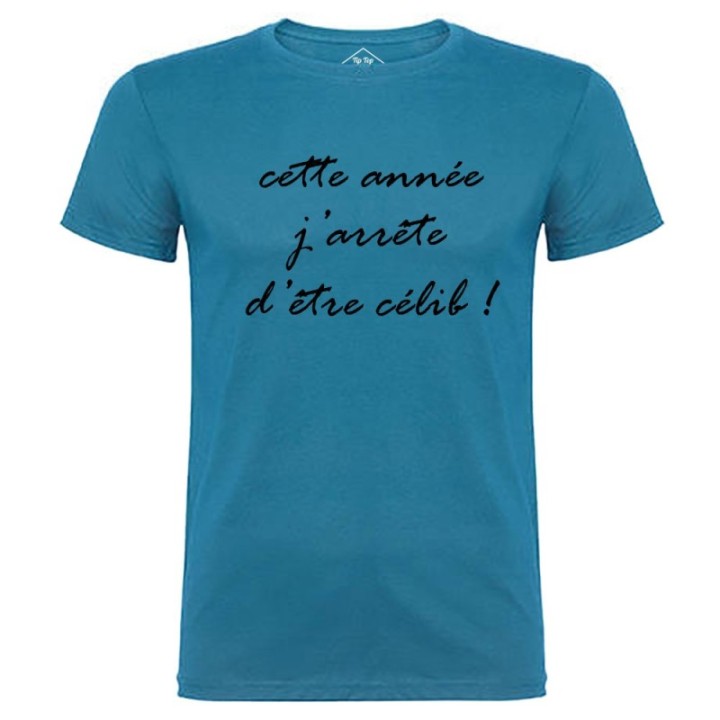 Tip Top Tshirt - T-shirt Homme J'arrête d'être célib ! - Made in France