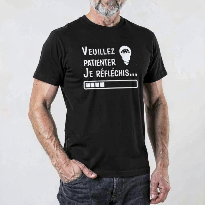 Tip Top Tshirt - T-shirt Homme Je réfléchis - Made in France
