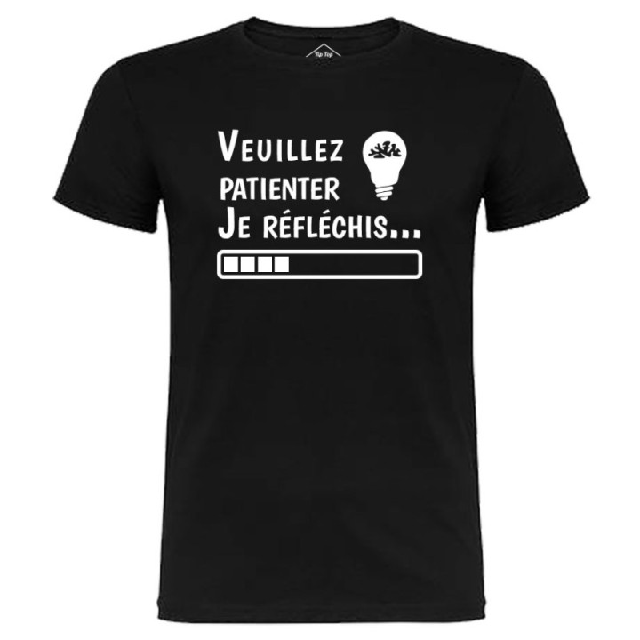 Tip Top Tshirt - T-shirt Homme Je réfléchis - Made in France