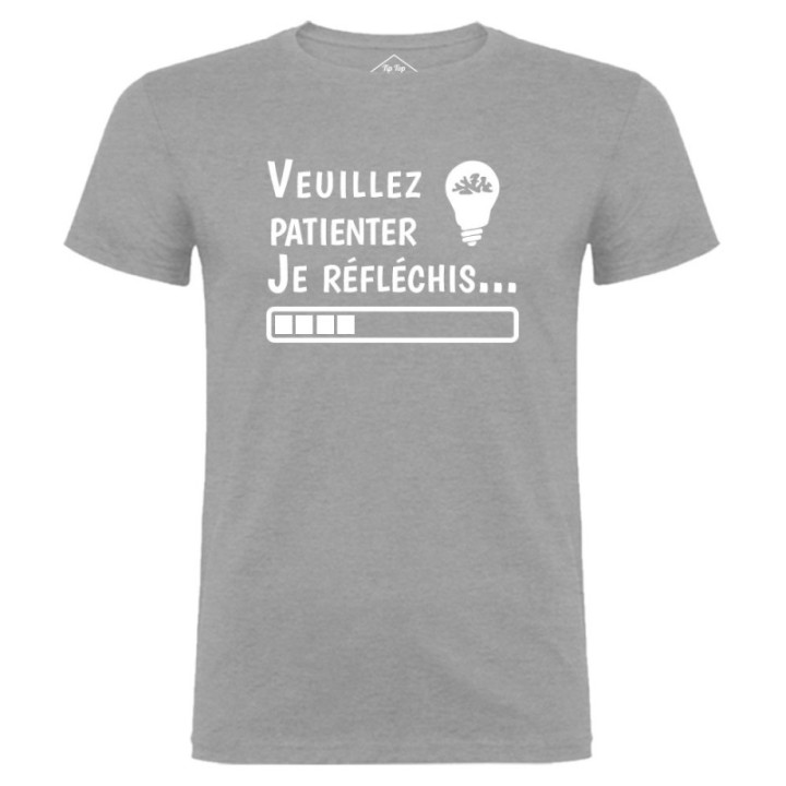 Tip Top Tshirt - T-shirt Homme Je réfléchis - Made in France