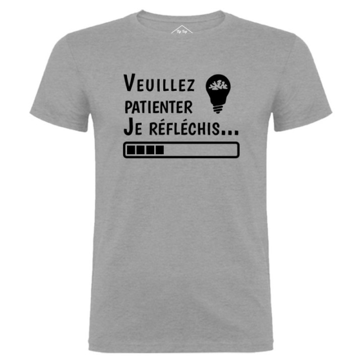 Tip Top Tshirt - T-shirt Homme Je réfléchis - Made in France